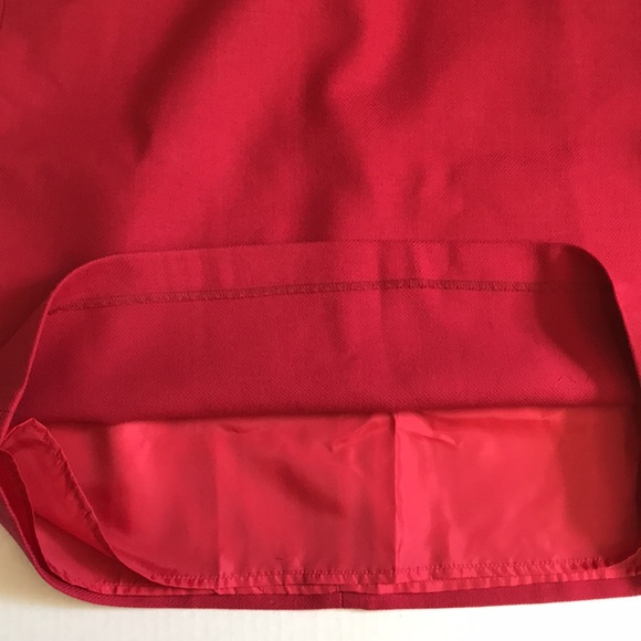 Lands end cranberry rose wool Aline skirt size 8 - Picture 7 of 10